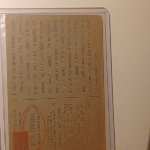 Otto Graham #40 - Picture 2 of 4